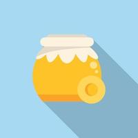 Honey drop icon flat vector. Candy cold vector