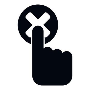 Delete button icon simple vector. People service vector