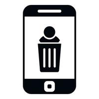 Phone remove user icon simple vector. Delete service vector