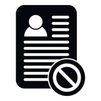 Remove user data icon simple vector. Delete service vector