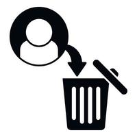 Recycle bin icon simple vector. Delete service vector