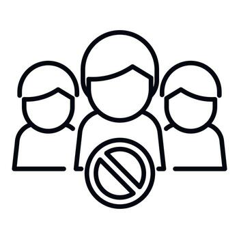 eliminar el vector de contorno del icono de usuario de grupo. eliminar servicio