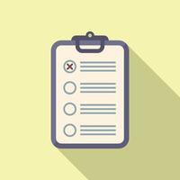 Clipboard task schedule icon flat vector. Person event vector