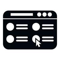 Click task schedule icon simple vector. Person event vector