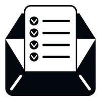 Mail task schedule icon simple vector. Event time vector