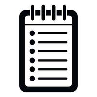 Notepad icon simple vector. Person time vector