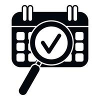 Search calendar task icon simple vector. Event time vector