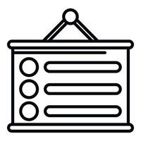 Wall task schedule icon outline vector. Event time vector