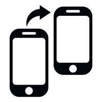 Backup phone data icon simple vector. Cloud storage vector