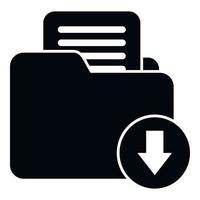 Backup folder icon simple vector. Data storage vector