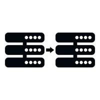 Server data backup icon simple vector. Cloud storage vector