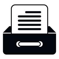 File drawer icon simple vector. Backup data vector