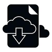 Backup file icon simple vector. Data cloud vector