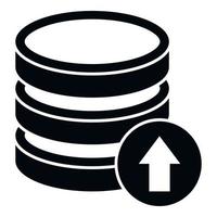 Storage server icon simple vector. Data cloud vector