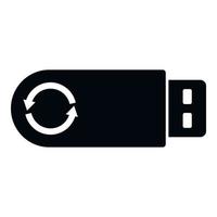 Usb backup icon simple vector. Data cloud vector