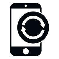 Phone data backup icon simple vector. Computer storage vector