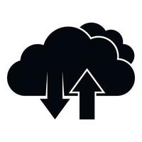 Upload data cloud icon simple vector. Computer storage vector