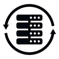 Server restore icon simple vector. Backup data vector