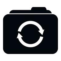 Folder recovery icon simple vector. Document data vector