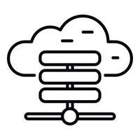 Data server cloud icon outline vector. File storage vector