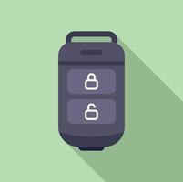 Alarm drive key icon flat vector. Car button vector