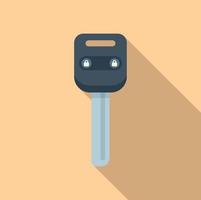 Lock car key icon flat vector. Smart button vector