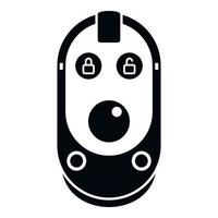 Lock car key icon simple vector. Smart button vector