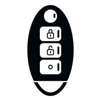 Alarm car key icon simple vector. Smart button vector