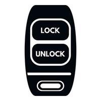 Car key control icon simple vector. Smart remote button vector