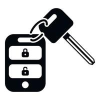 Digital car key icon simple vector. Smart remote vector