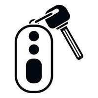 Car remote key icon simple vector. Smart button vector