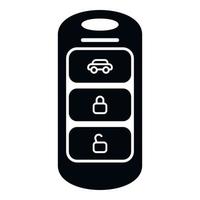 Digital car key icon simple vector. Smart remote button vector