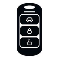 Digital car key icon simple vector. Smart remote button vector