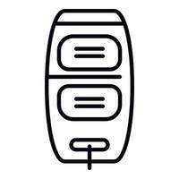 Alarm car key icon outline vector. Smart button vector