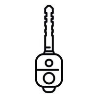 Lock car key icon outline vector. Smart button vector