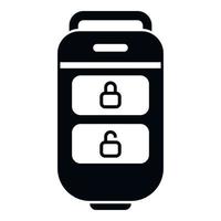 Service car key icon simple vector. Smart button vector