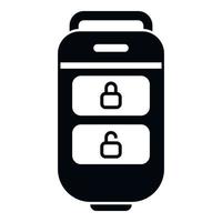 Service car key icon simple vector. Smart button vector