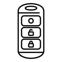 Car key button icon outline vector. Vehicle lock vector