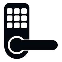 Door padlock icon simple vector. Cipher data vector