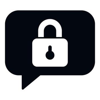 icono de mensaje de bloqueo vector simple. código de seguridad