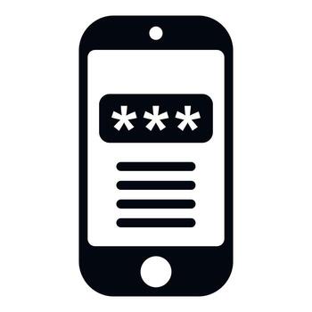 icono de código de teléfono inteligente vector simple. bloqueo de seguridad