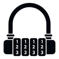 Cipher bike padlock icon simple vector. Data protection vector