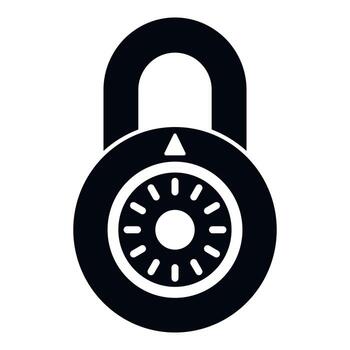 icono de candado de cifrado vector simple. código de seguridad