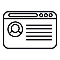 Web care patient icon outline vector. Computer record vector