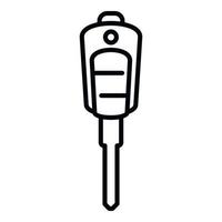 Digital car key icon outline vector. Smart remote vector