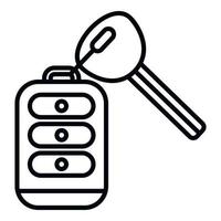 Car key icon outline vector. Smart remote vector