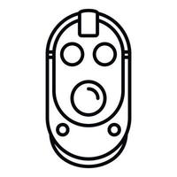 Car remote key icon outline vector. Smart button vector