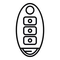 Vehicle lock key icon outline vector. Smart button vector