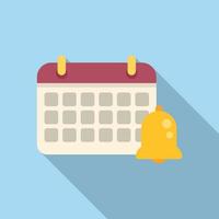 Calendar task schedule icon flat vector. Event time vector