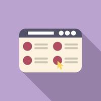 Click task schedule icon flat vector. Person event vector